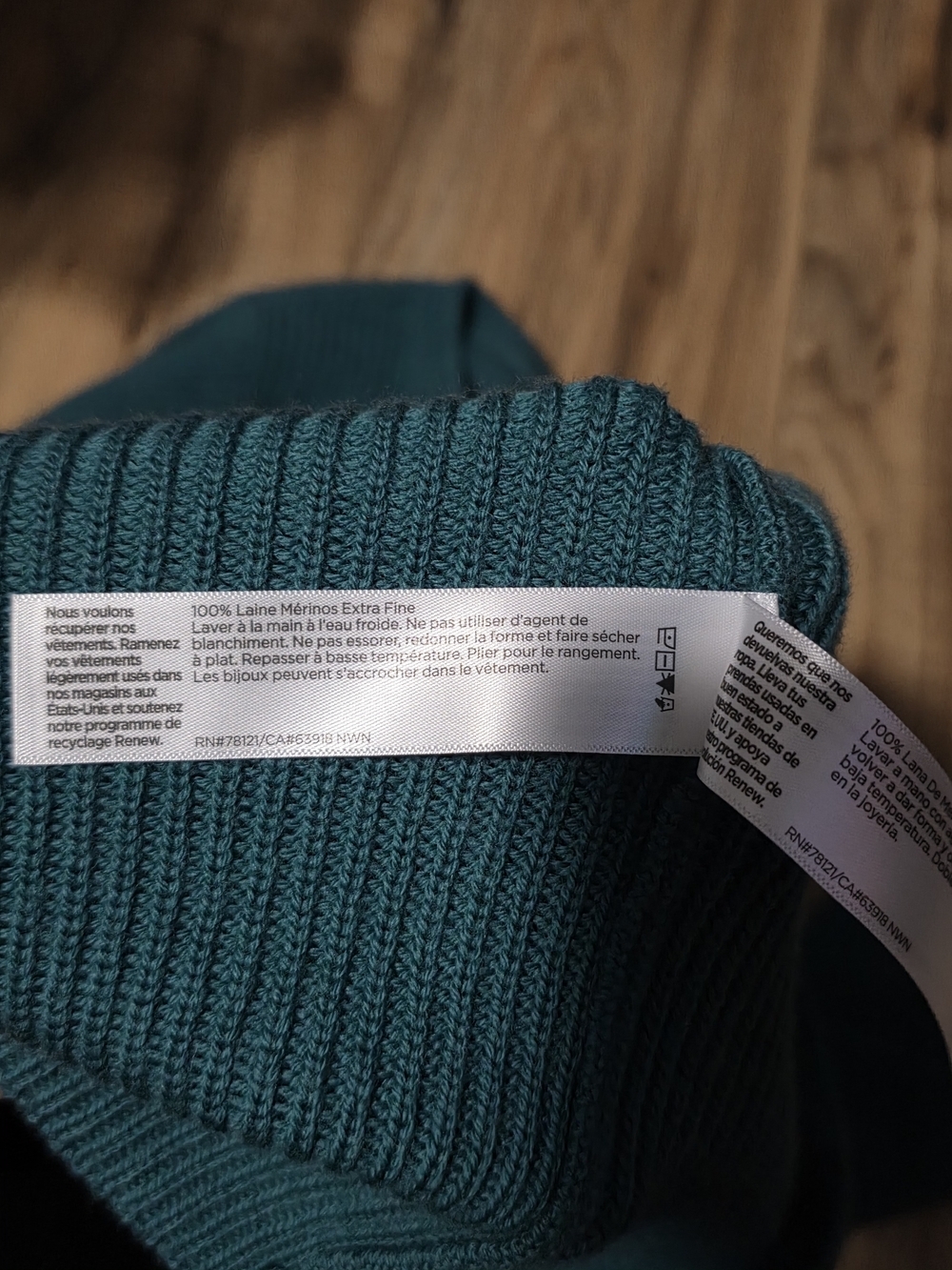 Eileen Fisher Forest Green Crewneck Ribbed Sweater - Picture 10 of 13